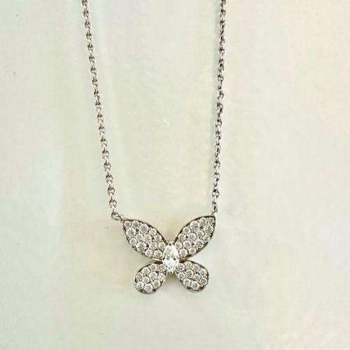 パヴェ バタフライ ダイヤモンド ミニ ペンダント