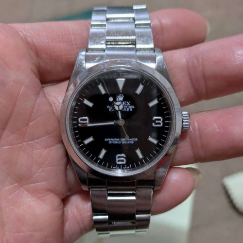 ロレックス エクスプローラーⅠ 114270 黒文字盤 オイスターブレス 箱保証