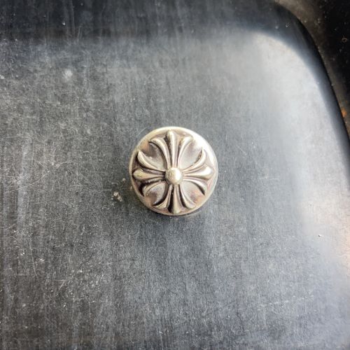 クロスボール　ヘアゴムコンチョシルバー