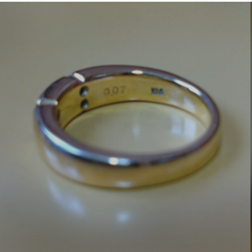 18金メレダイヤ付きリング