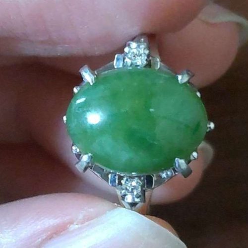 翡翠デザインリング