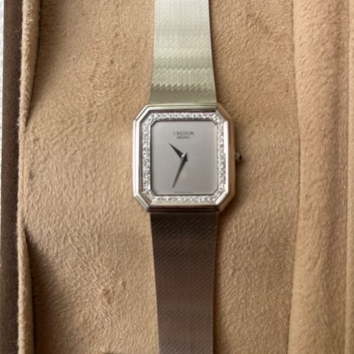 セイコー その他 セイコー SEIKO 9300-5090 クレドール K18WG スクエア ダイヤベゼル