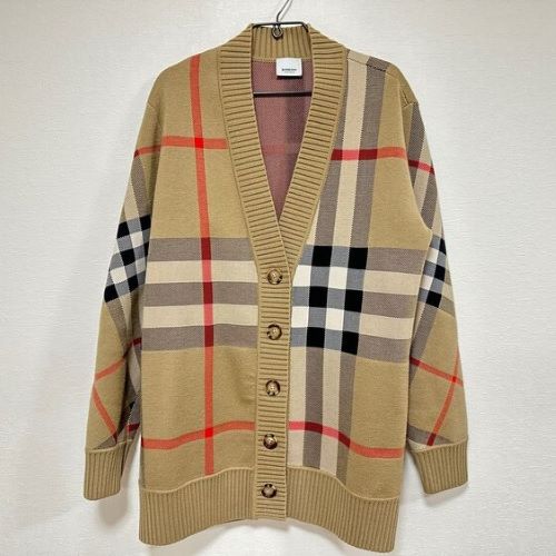 バーバリー 8039153 チェックカーディガン サイズM
