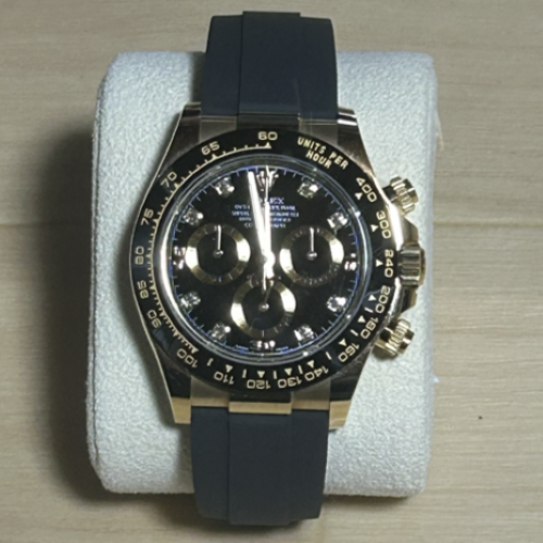 ロレックス デイトナ コスモグラフ デイトナ 116518LN 8Pダイヤ ブラックラバーベルト ブラック]