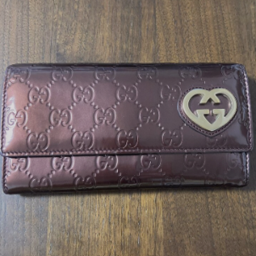 グッチ GUCCI 長財布 GG柄/ハートシェープ/インターロッキングG