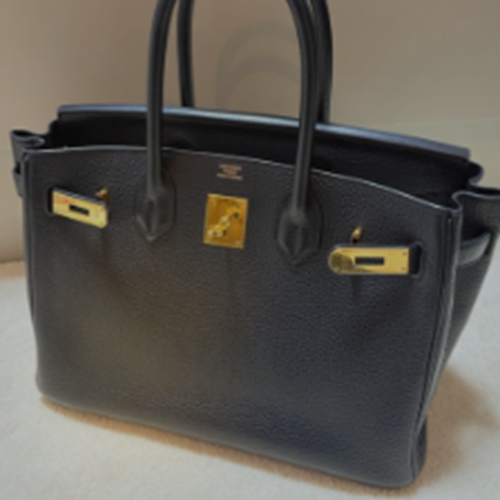 バーキン30 黒　ゴールド金具