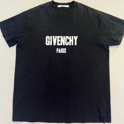GIVENCHY デストロイロゴTシャツ ダメージ加工