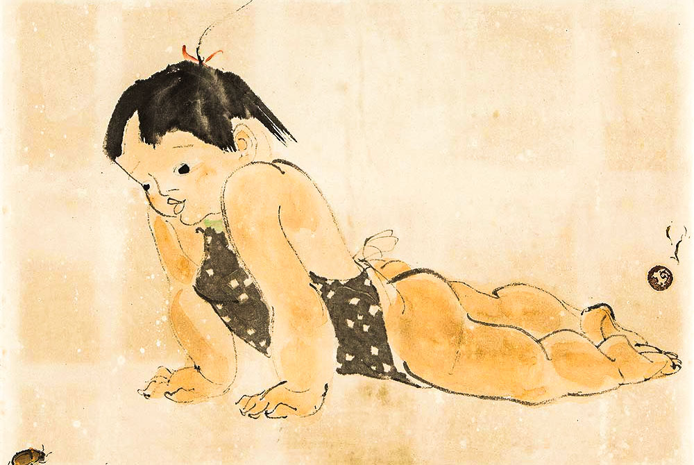 川端龍子『金亀虫』