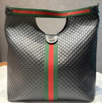 グッチ オフィディア GGエンボス ジリオ ラージ トートバッグ ブラック レザー 日本限定モデル 865452