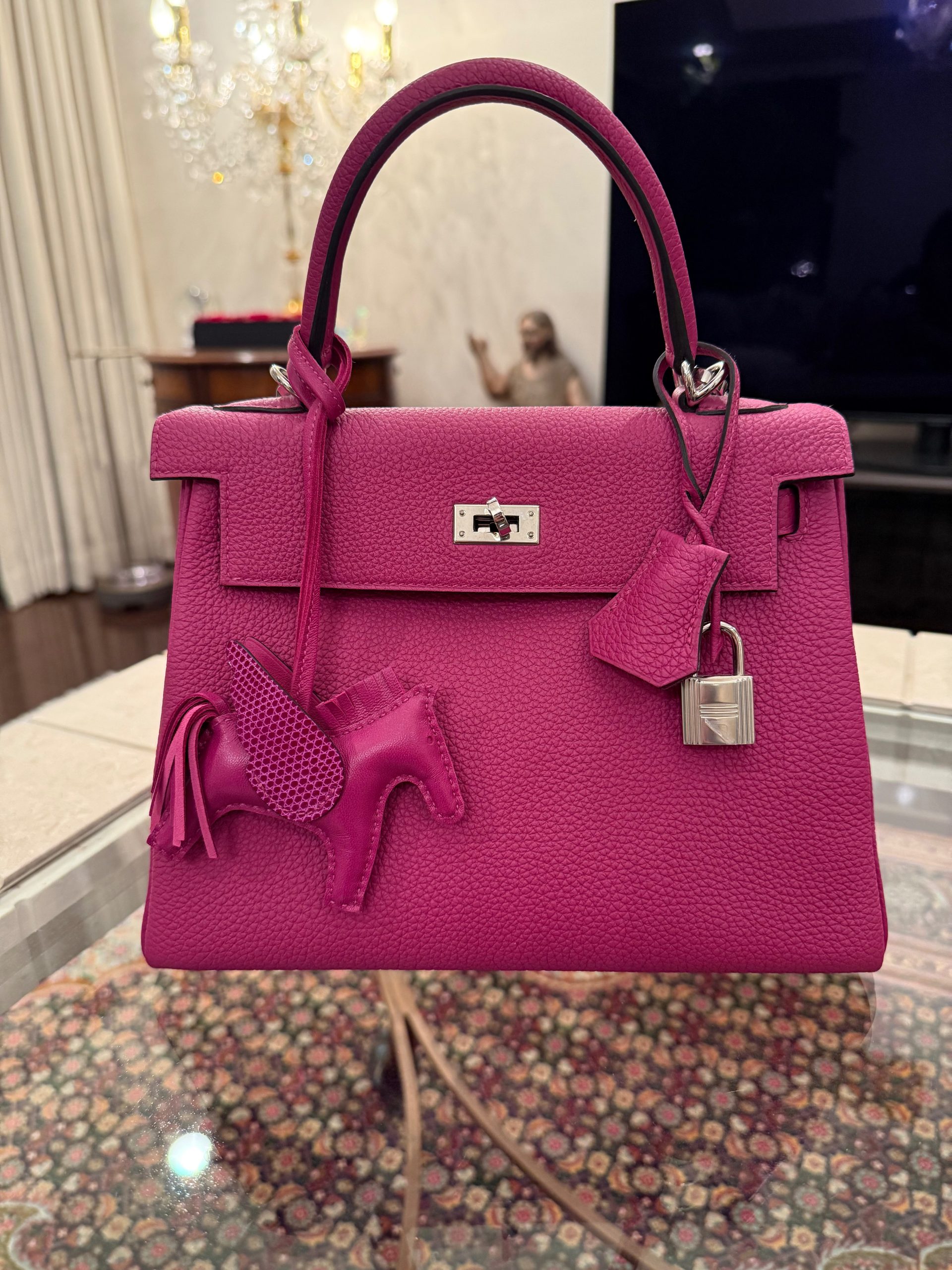 エルメスケリー25ローズパープル