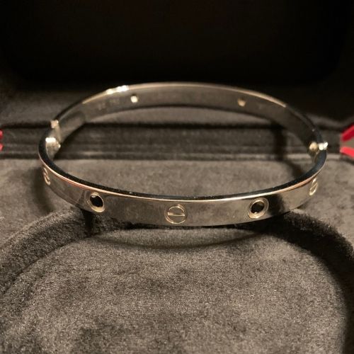 LOVE WHITE GOLD BRACELET 4 SAPPHIRES