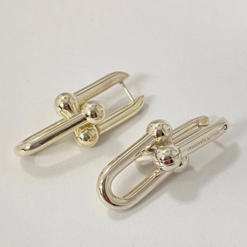 ティファニー　ハードウェア　ラージリンクシルバーピアス