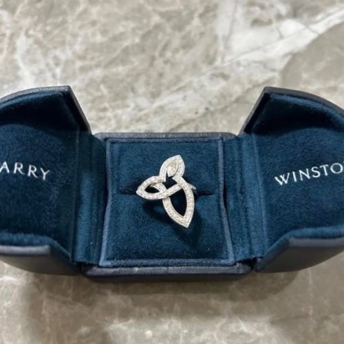 ハリーウィンストン　リリークラスターリング