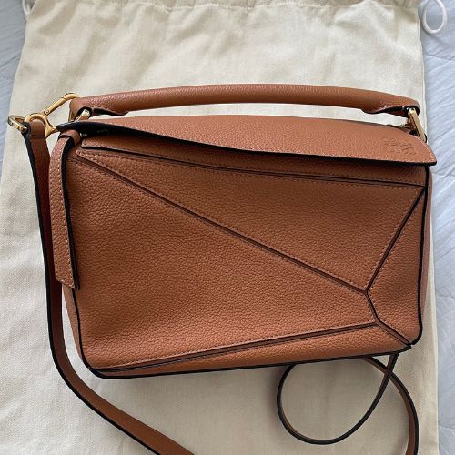 LOEWE ロエベ パズルバッグ スモール ソフトグレインカーフライトキャメル