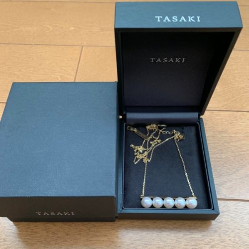 タサキバランスシグネチャーネックレスK18YGパール