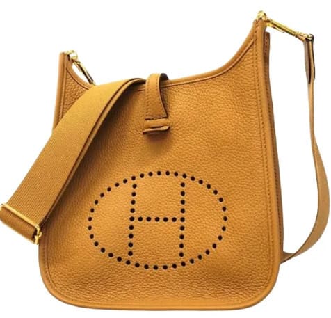 エルメス エヴリン23 ショルダーバッグ レザー K刻印 ゴールド金具