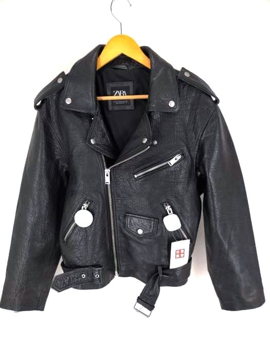 ZARA 水牛革 ダブルライダース LEATHER BIKER JACKET