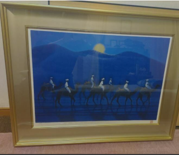 平山郁夫 月光流砂らくだ行 200部 2013年 シルクスクリーン