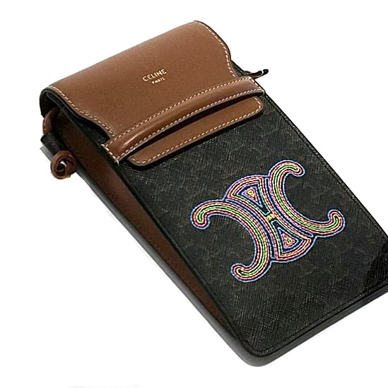 フラップ付きモバイルポーチ トリオンフキャンバス