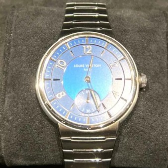 ルイヴィトン タンブール オートマティック 40mm ブルー SS W1ST20