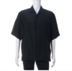 ルイヴィトン シルク×コットン シャツ 25SS L ブラック ABランク