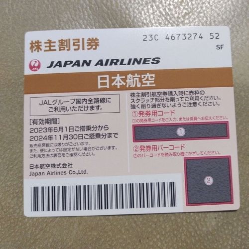 JAL株主優待券
