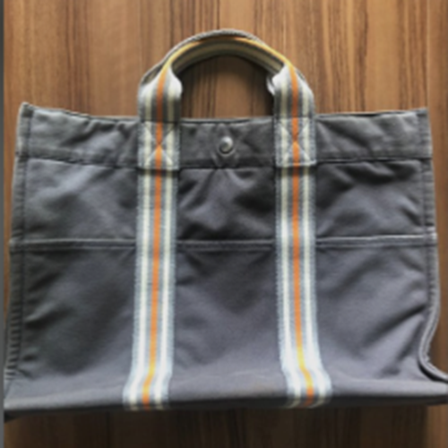 エルメス フールトゥ トートPM 銀座限定 キャンバス グレー×オレンジ