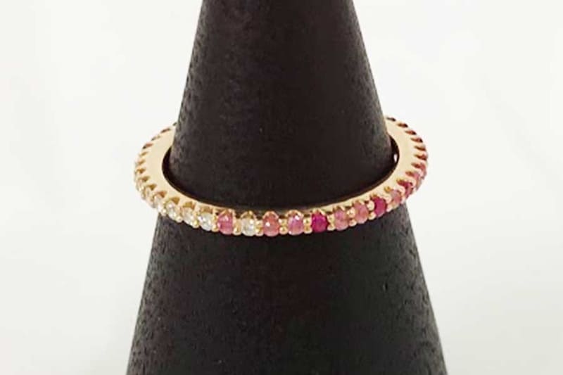 PONTE VECCHIO K18PGリング S0.24ct MD0.06ct サイズ7
