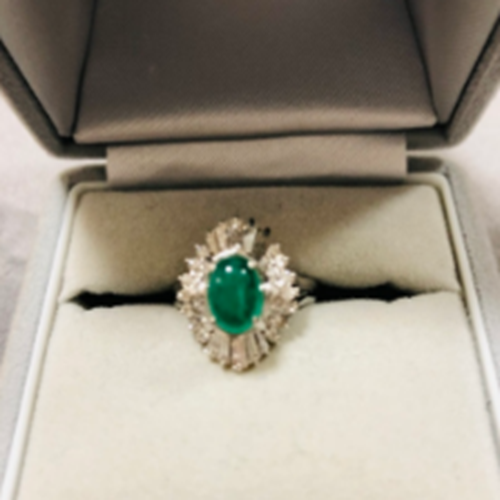 エメラルドダイヤプラチナ指輪