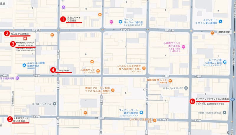 周防町筋・三津寺筋周辺