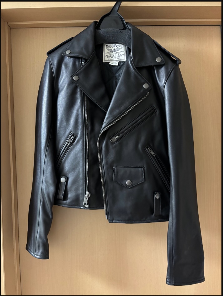 ポロ ラルフローレン ラムレザー ダブル ライダース ジャケット