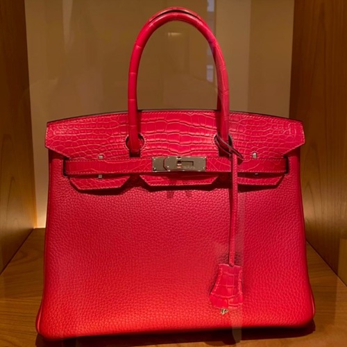 バーキン30 タッチ トゴ×アリゲーター sシルバー金具  フラミンゴ