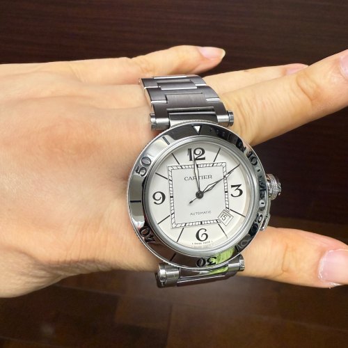 カルティエ パシャ シータイマー デイト 自動巻き メンズ 894266