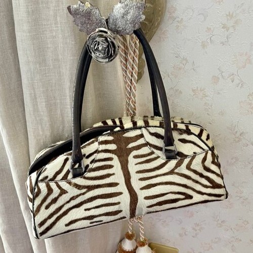 プラダ バッグ ゼブラ柄 ミニボストン ハンドバッグ B10783