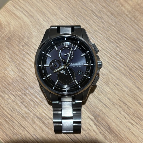 シチズン アテッサTI 黒文字盤