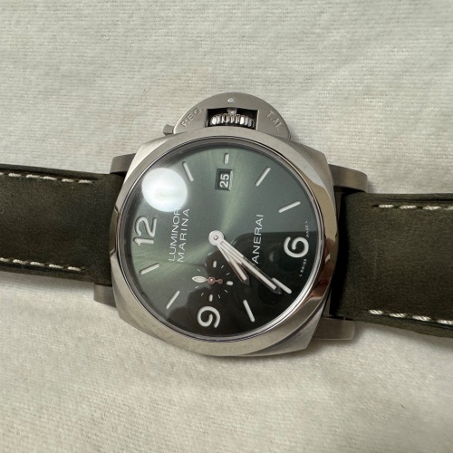 ルミノールマリーナチタニオPAM03325グリーンサンブラッシュダイヤル