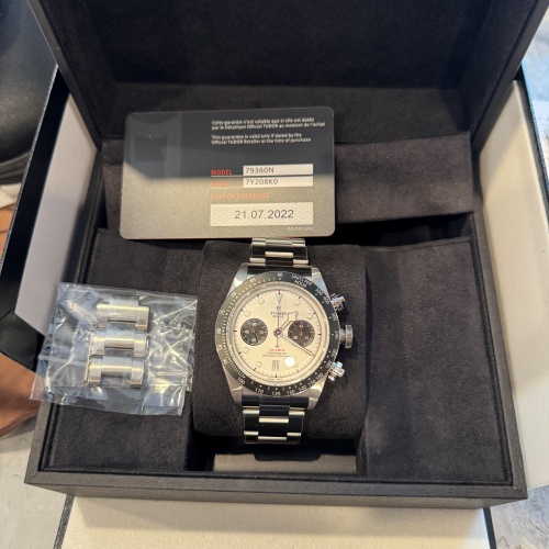 クロノ79360N SSブレス　ブラック文字盤