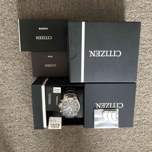 [シチズン]CITIZEN ATTESA アテッサ エコ・ドライブ電波クロノグラフ AT3050-51E メンズ