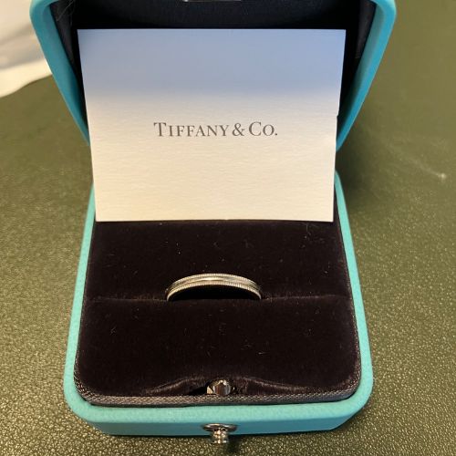 ティファニー　ミルグレイン　バンドリング　プラチナ 2mm