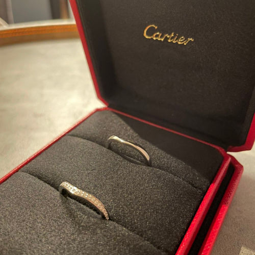 カルティエ　バレリーナ　ハーフエタニティ　リング