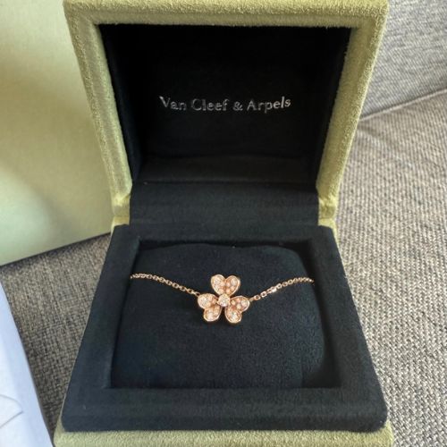 フリヴォルブレスレット、ミニモデル 18K ローズゴールド、ダイヤモンド VCA