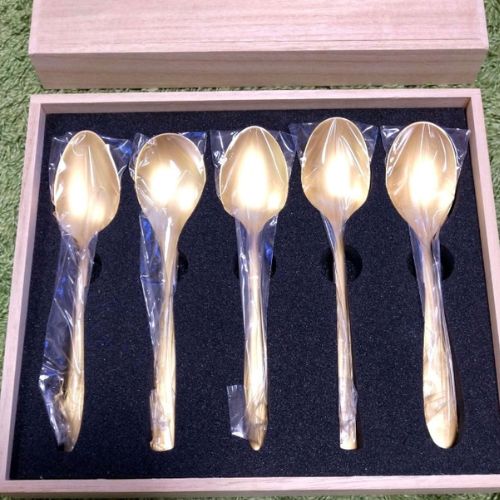 CoCo壱キャンペーン ゴールドスプーン5本セット(金メッキ)