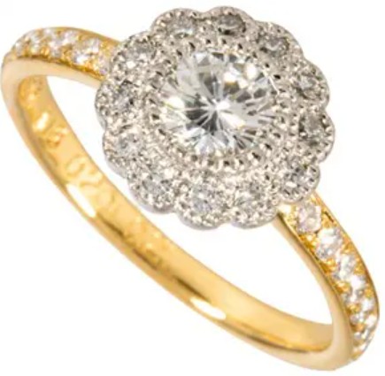 ダイヤモンド(0.201ct)メレダイヤ(0.21ct)リング K18