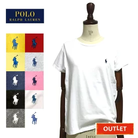 ラルフローレン ポロ レディース コットン ソリッド クルーネック Tシャツ