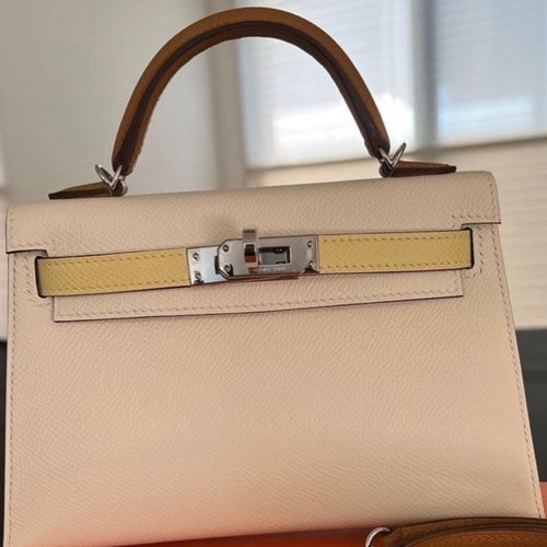 エルメス　ケリーミニ 2/ミニケリー 2　ナタ×ジョーヌプッサン×セサミ