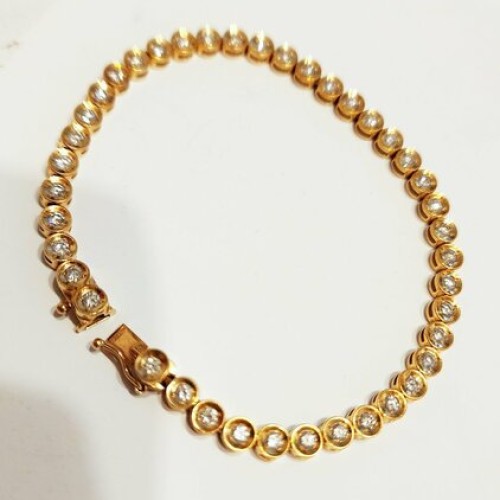 18K×ダイヤモンドテニスブレスレット