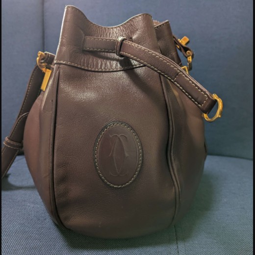 カルティエ マストライン レザーショルダーバッグ