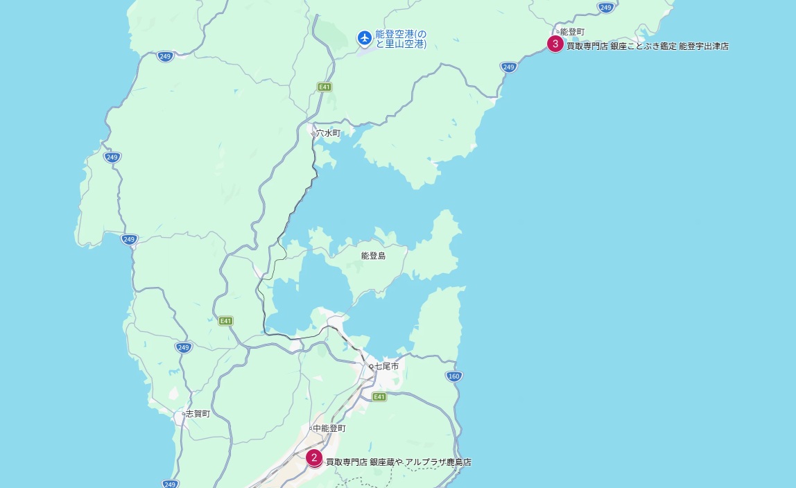 その他能登エリアGoogleマップ画像