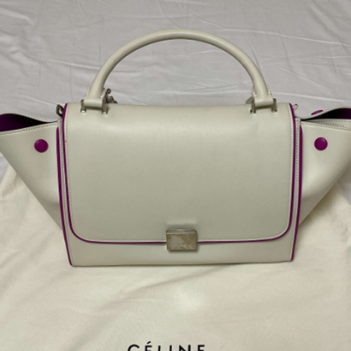 トラペーズ　白×ピンク