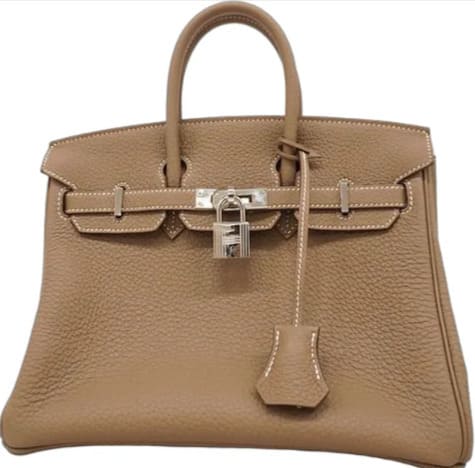 エルメス バーキン25 ハンドバッグ レザー W刻印 シルバー金具